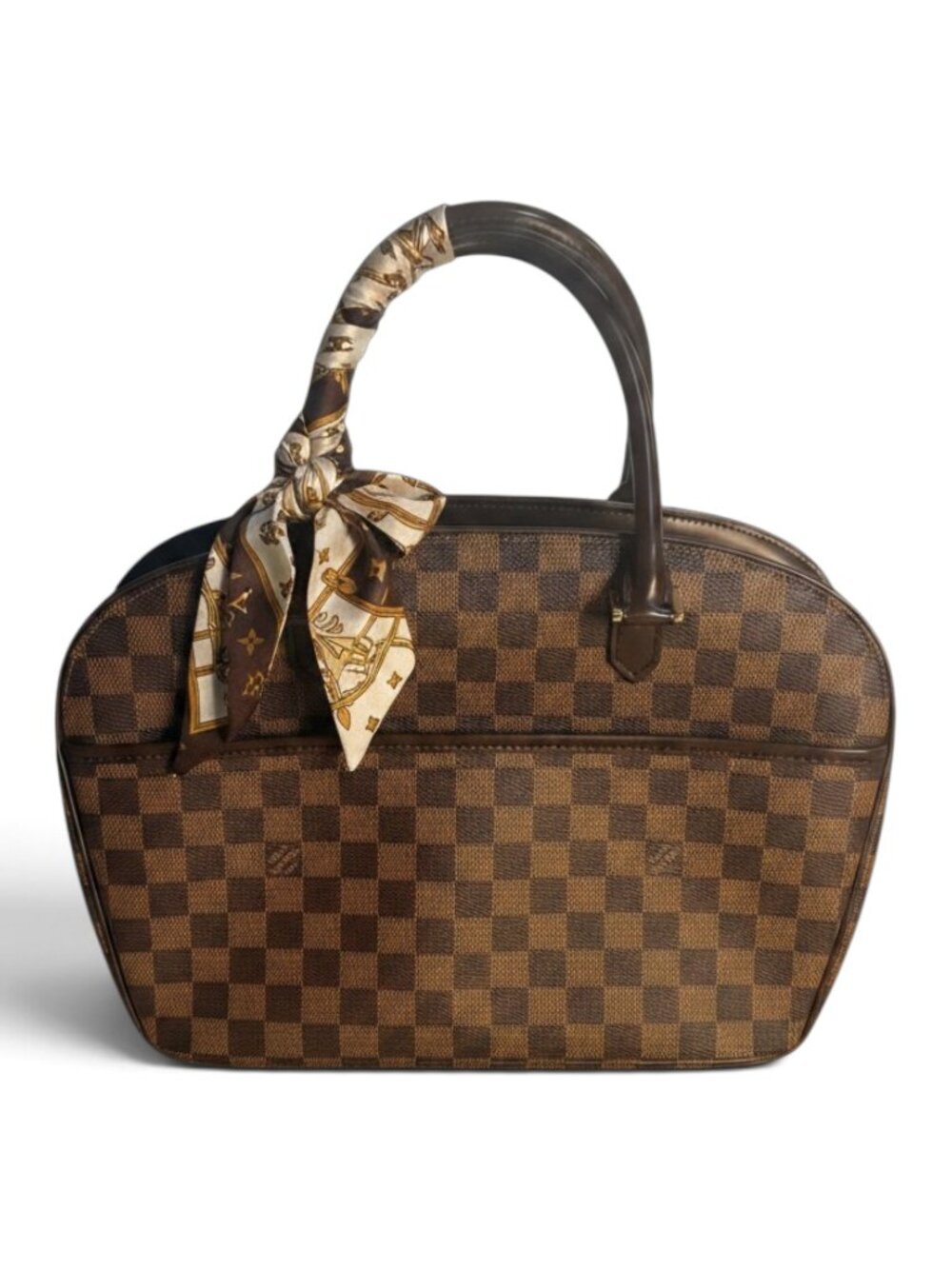 Authentic Louis Vuitton Damier Saria Handbag, with Box
